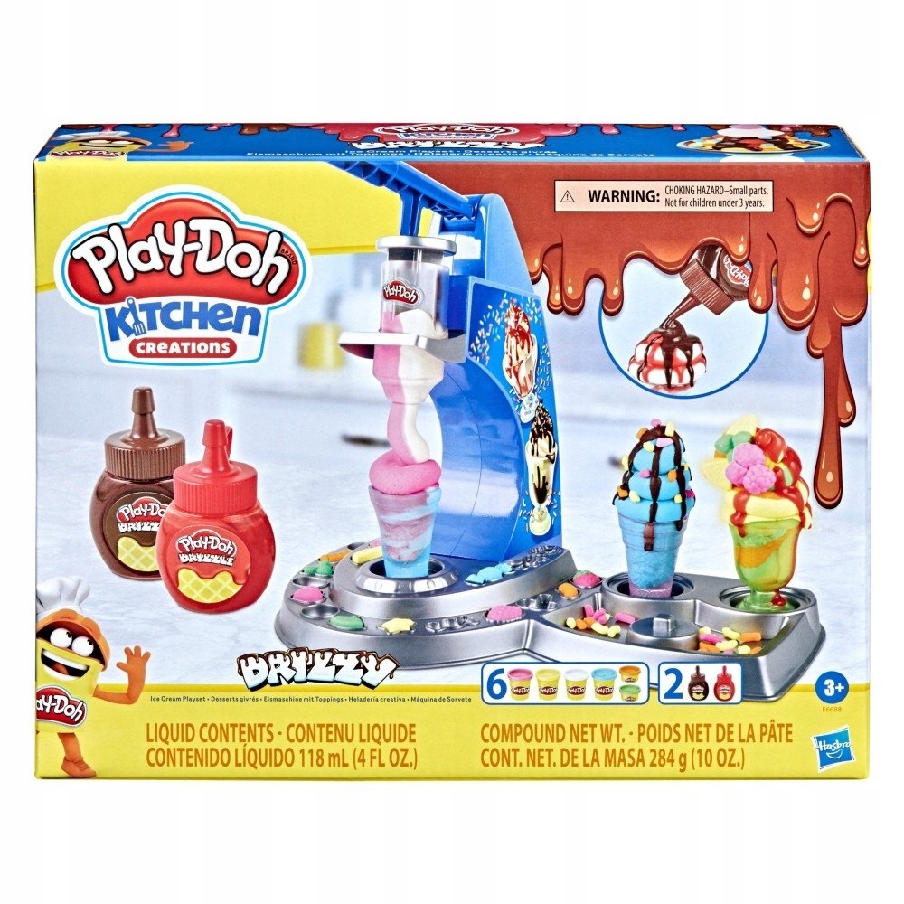 Play-Doh tėkmės ledų parduotuvė plastilinas