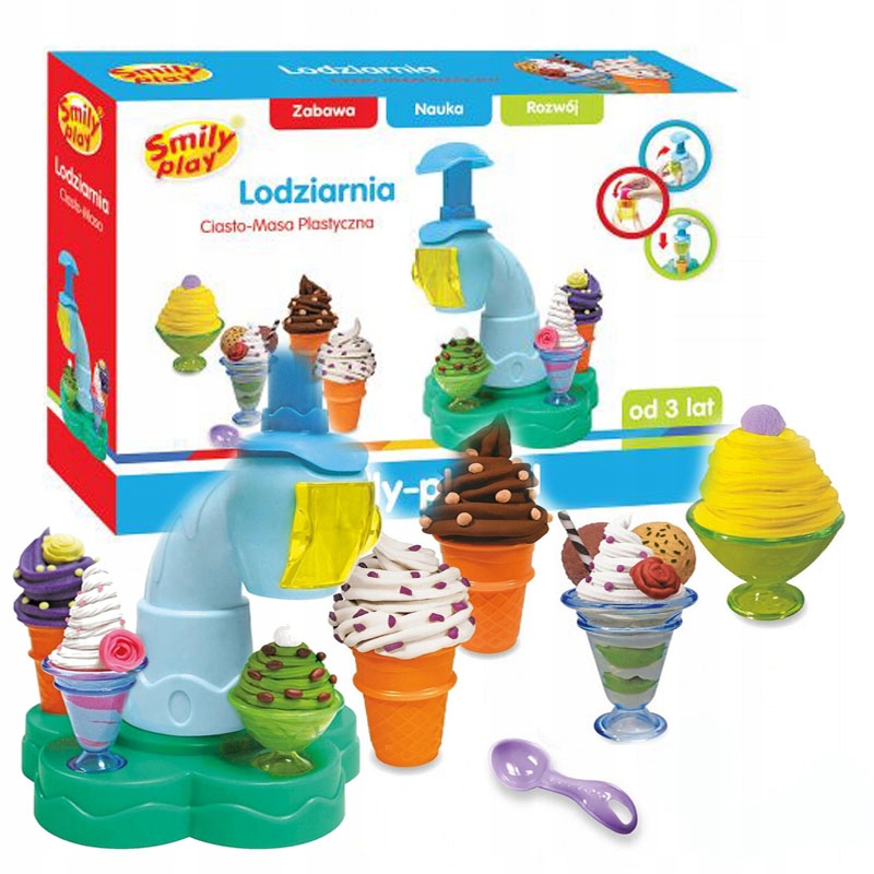 Rinkinys ledams iš plastikinės tešlos gaminti. Ledų gaminimo aparatas