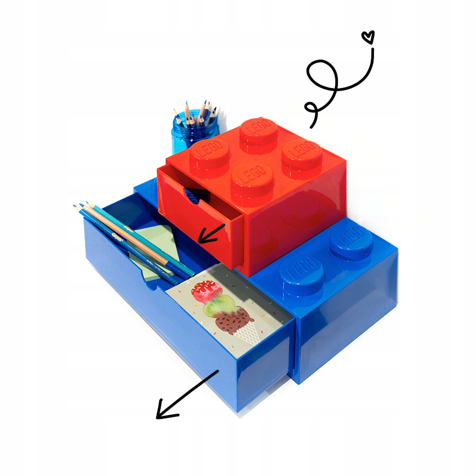 LEGO klocinių dėžutė 8 mėlyna darbastalio