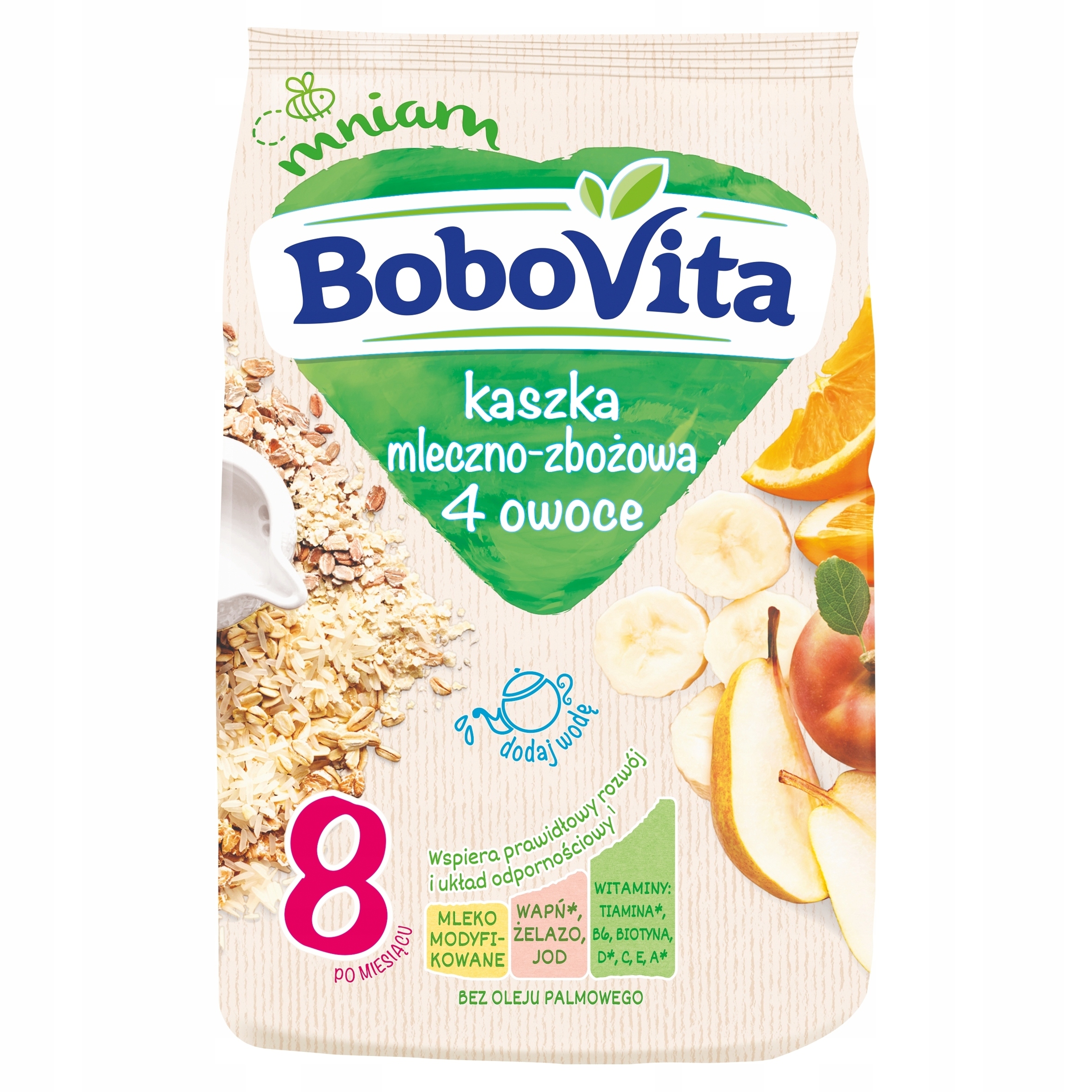 Bobovita grikių kašė su vaisiais nuo 8 mėnesio