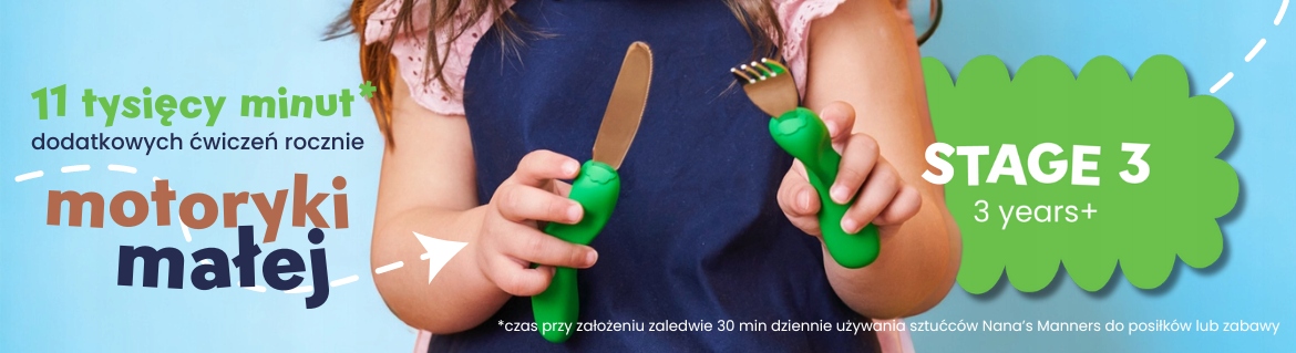 Nana's Manners peiliukai vaikams žali 3-9 metų
