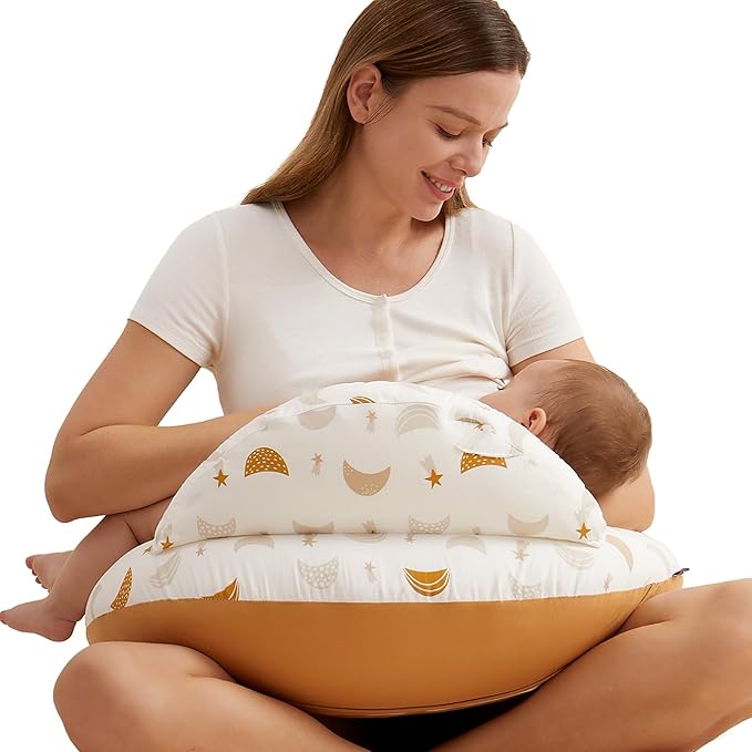 Momcozy ergonominis žindymo pagalvė su dirželiu ir užvalkaliu