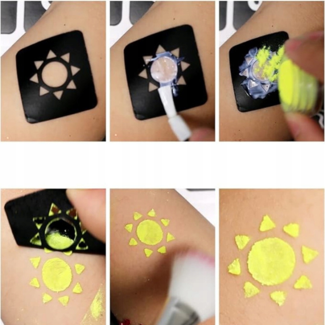 DIDELIS GLITTER TATTOO RINKINYS ŠABLONAI GLITTER TATTUOS XL VAIKAMS