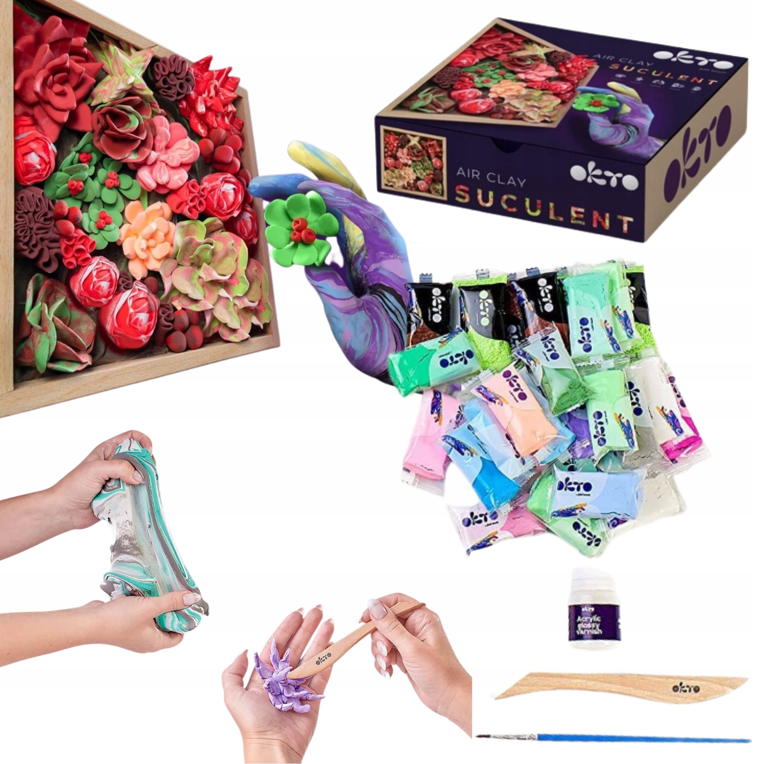 Ciastolina gėlės DIY rinkinys Okto 10011