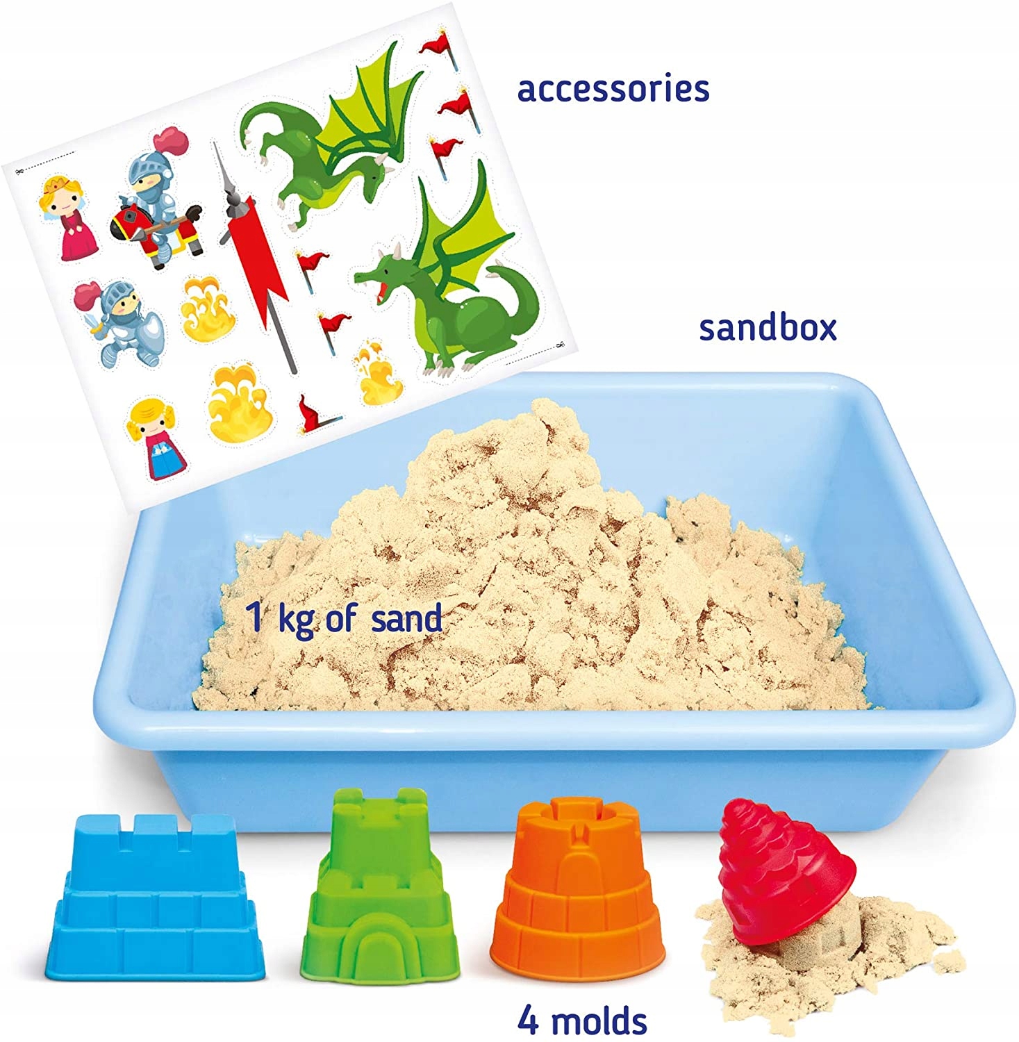 Kinematinio smėlio pilis rinkinys 1kg