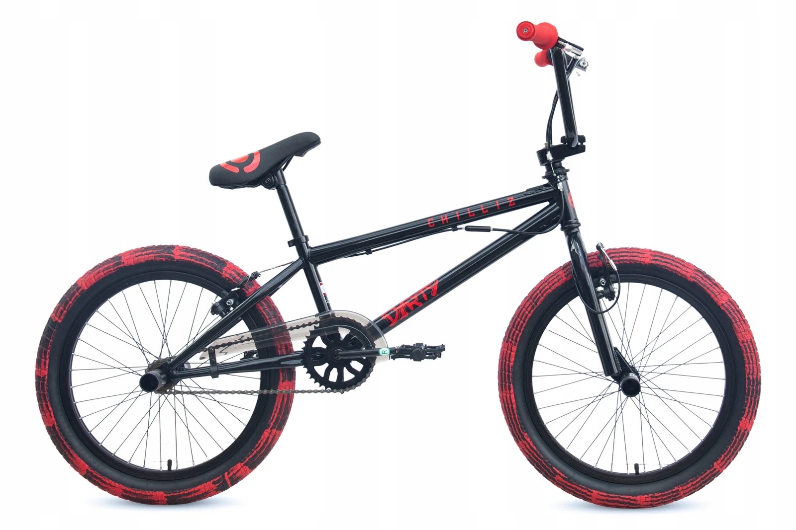 BMX juodi vokiški CHILLIZ DIRTY 20" ratai ROTOR 360 PEGI