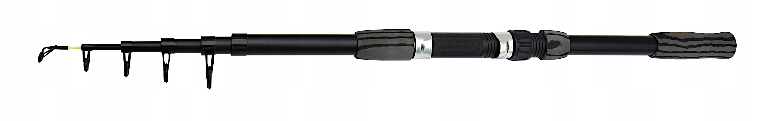 ŽVEJYBOS RINKINYS 2x teleskopinis meškerykotis BLACK 210 2x GROUND FLOAT SPIN FLOAT