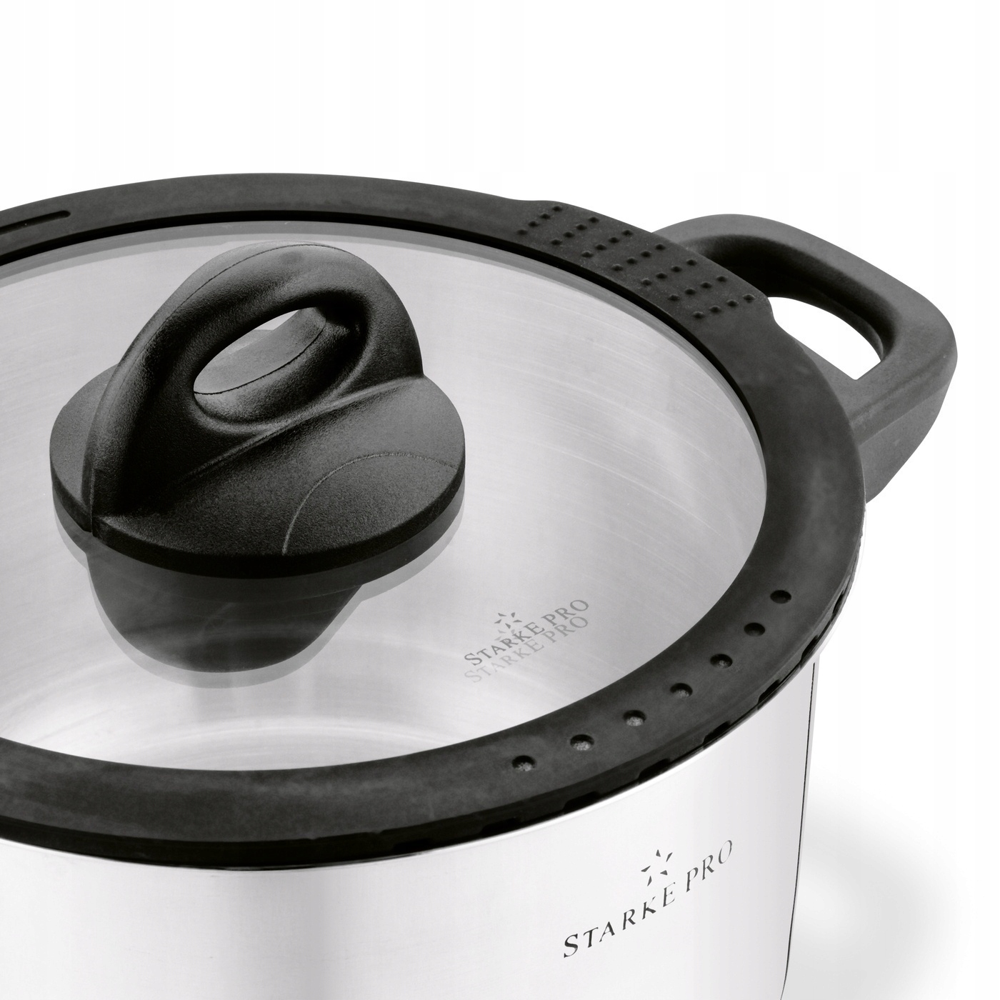 Plieninis PUODAS, INDUKCINIS, NERŪDijantis, dujos MAŽAS Starke Pro Sante 1.9L 16cm