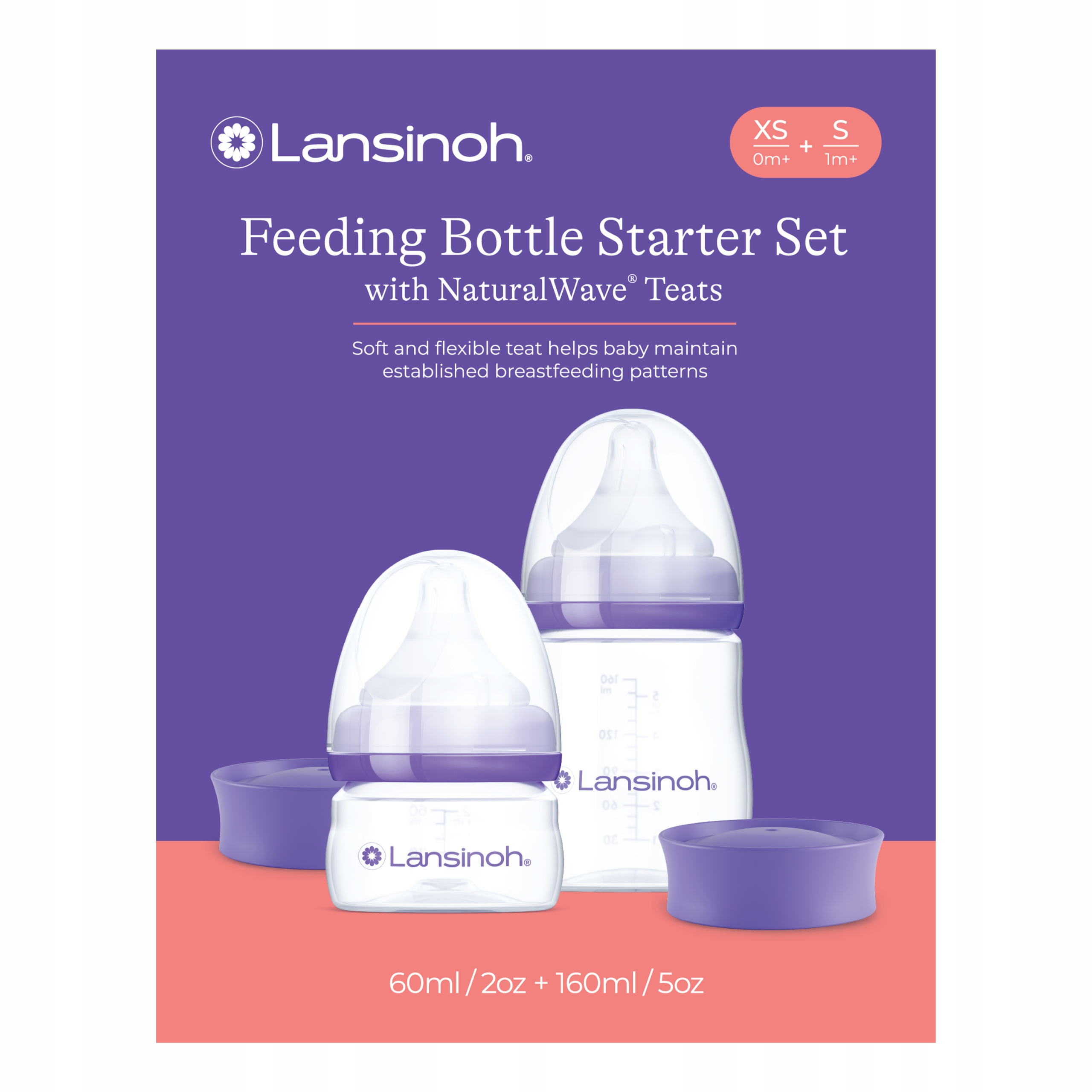 Lansinoh butelka do karmienia 160ml zestaw