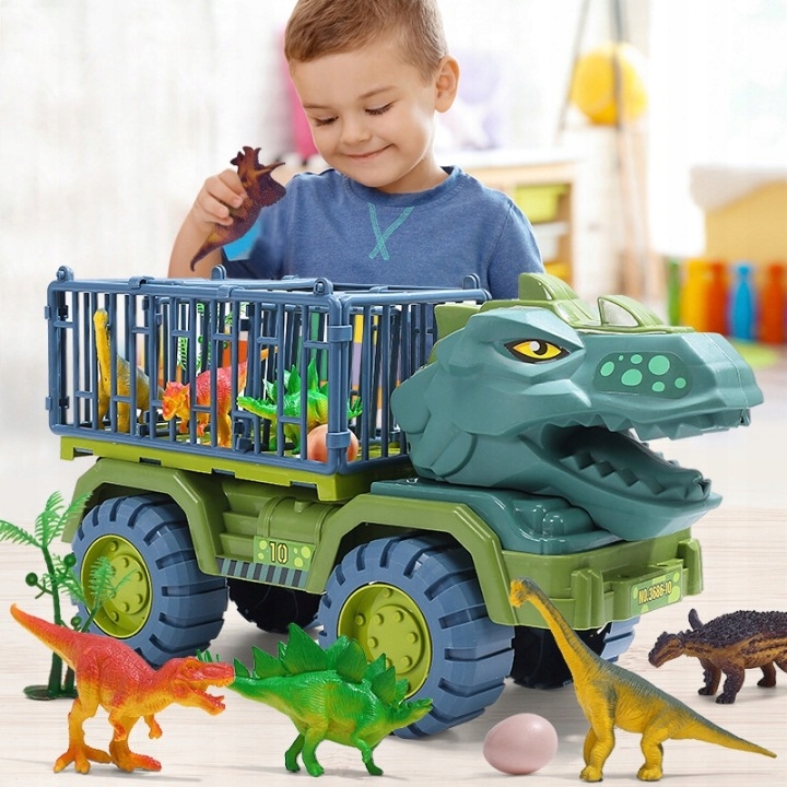 MALLE sunkvežimis su dinozaurais figurėlės rinkinys