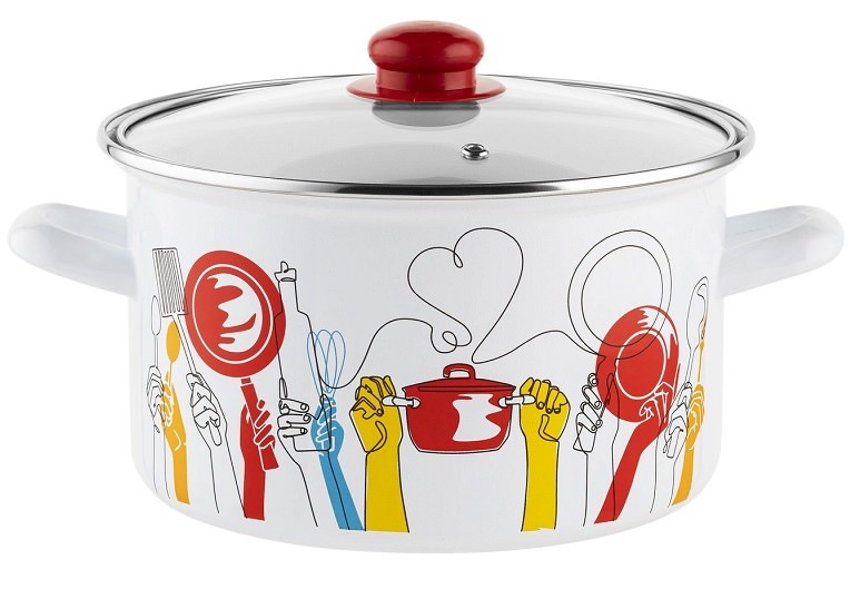 Emaliuotas puodas PEPITO ENAMEL PLESZEW 22 CM 4,7L