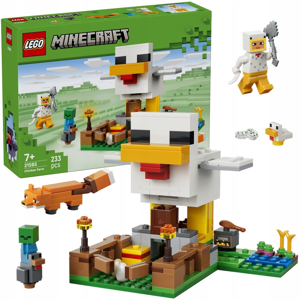 LEGO MINECRAFT 21585 VIŠČIŲ ŪKIS Kotedžas Chicken Coop ORIGINALŪS KALULAI