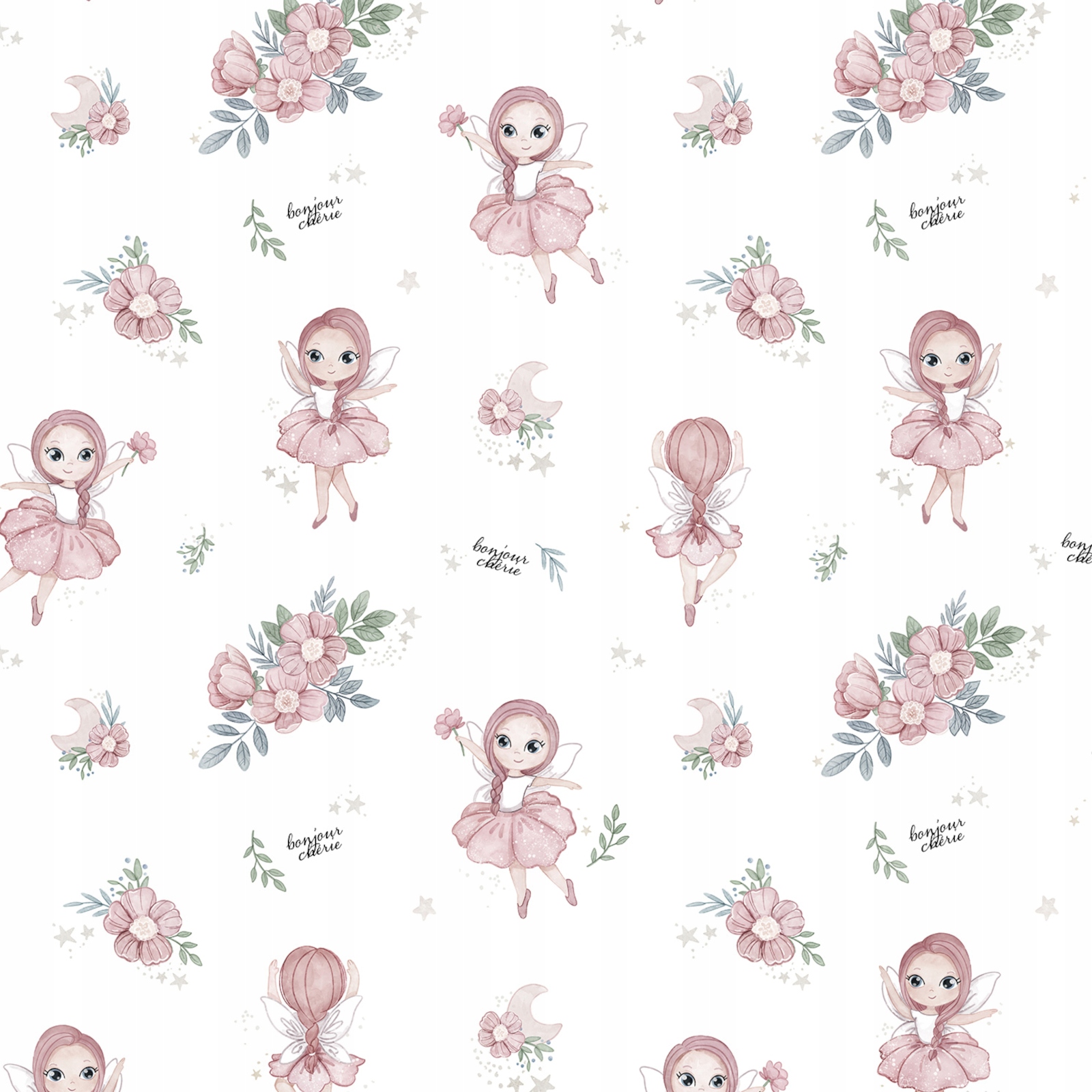 Storesnė bambukinė miego pagalvė 50x70x15 cm Fairies Bonjour Cherie