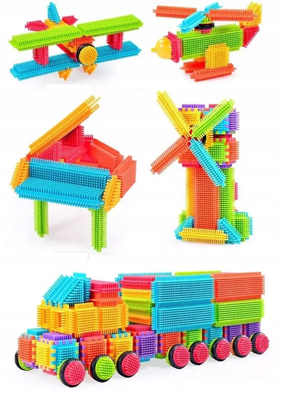 KONSTRUKCINIAI KLUOKAI VAFLIAI EŽIAI CREATIVE 90 vnt. MINKŠTOS STATYBINĖS FIGŪRĖS