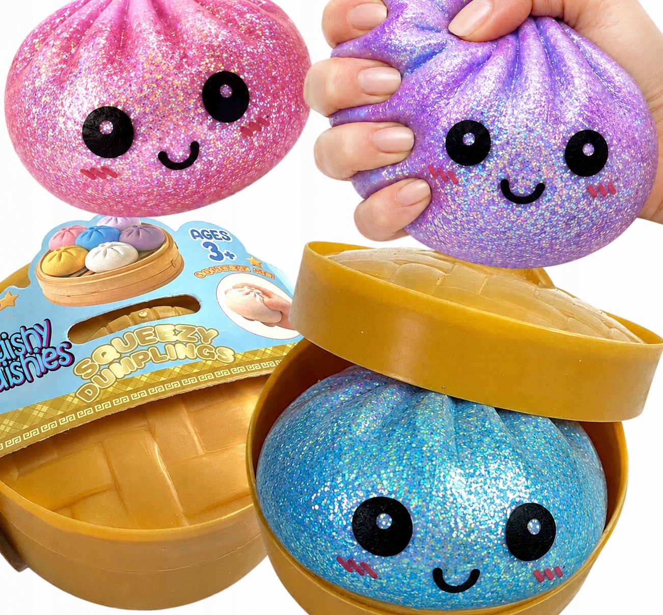 Gniotek Anti-stress Dumpling XXL Squishy in a Box Mystery spaustukas