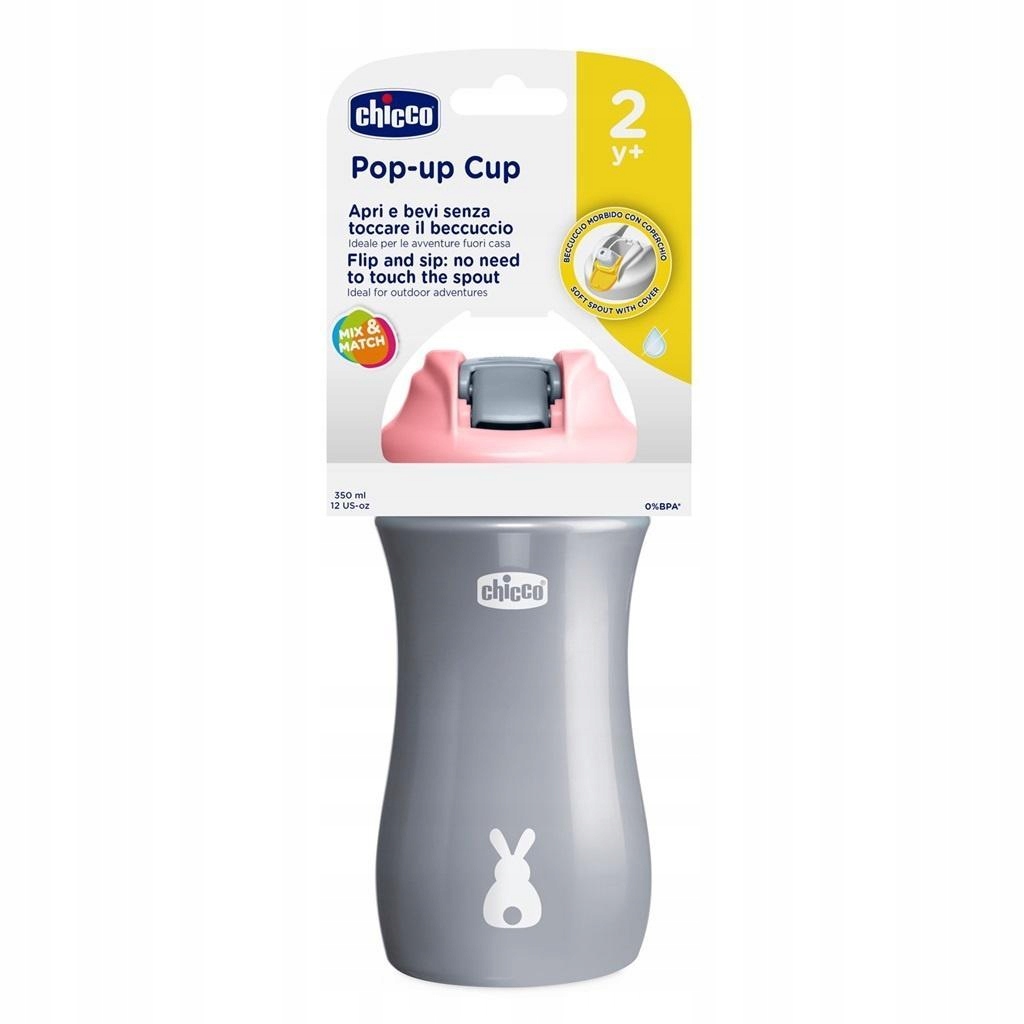BUTELIUKAS SU MINKŠTU SNANGteliu 350ML ROZINĖ, CHICCO