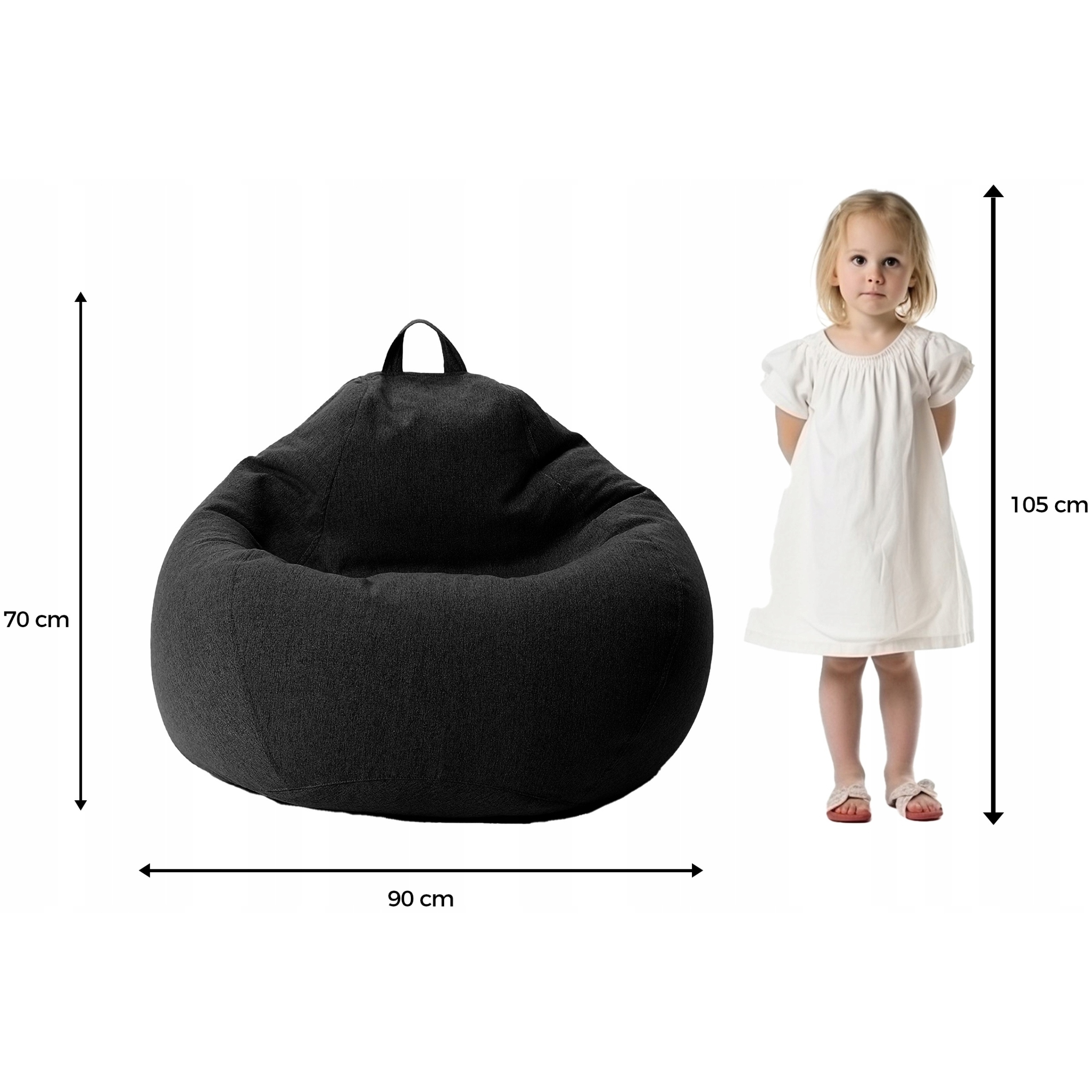 Sako Bag Puffe Seat Fotelis 250 L AD.CON EKO Black
