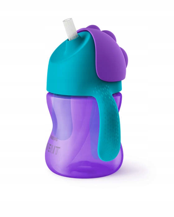 Philips Avent puodelis neperlaš su šiaudeliu 200ml 9m+