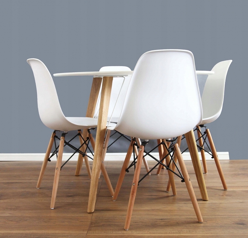 Skandinaviško stiliaus kėdė su balto buko kojomis, skirta PREMIUM Kitchen Living Room