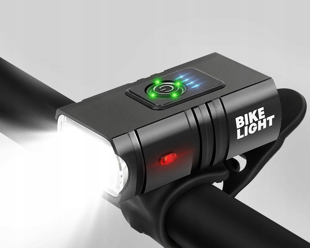 GALINGAS LED DVIRAČIO LEMPAS ACU USB PRIEKINIS + GALINIAI ALUMINIUMINIAI ŽIBINTAI