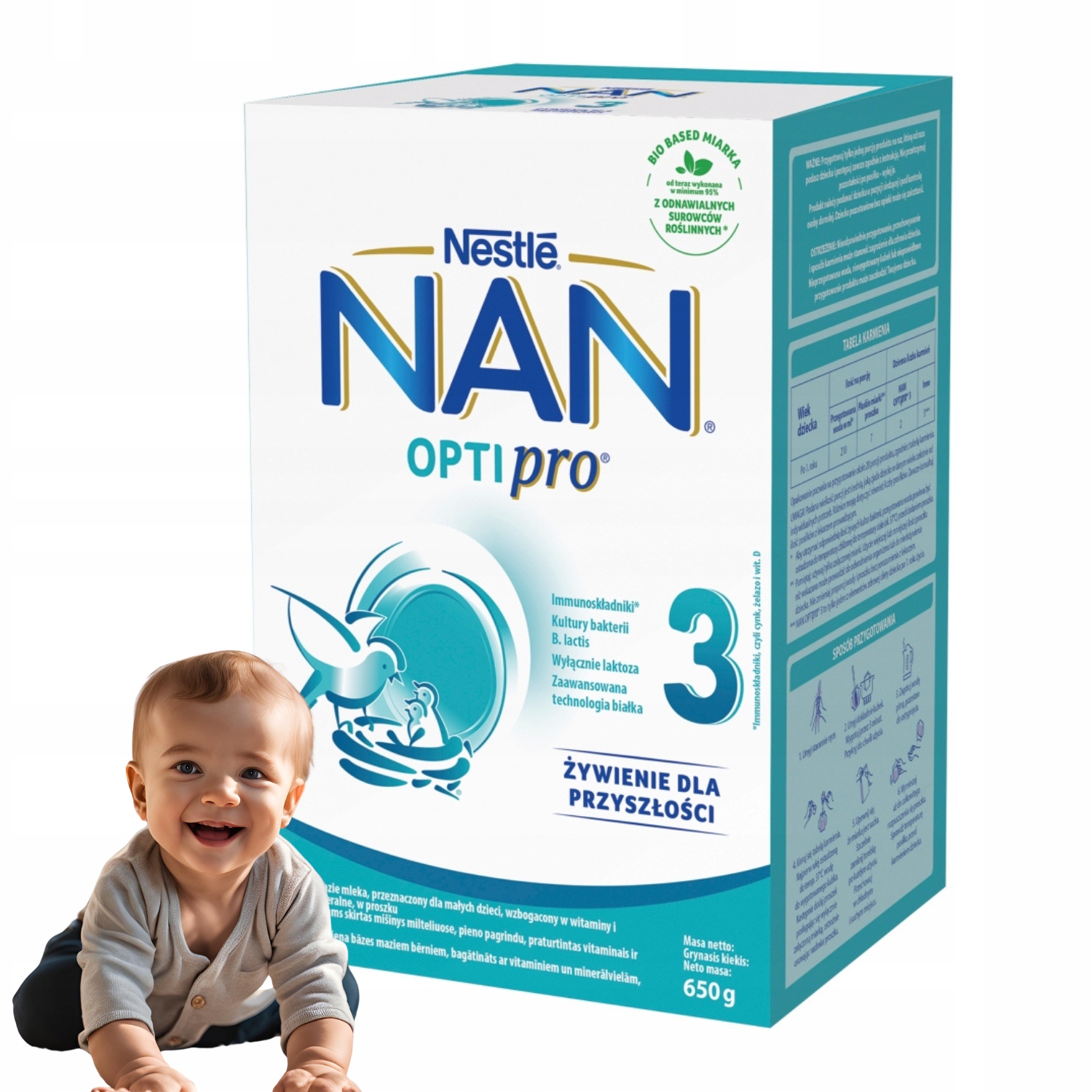 Nestle NAN Optipro 3 pienas po 1 metų 650g