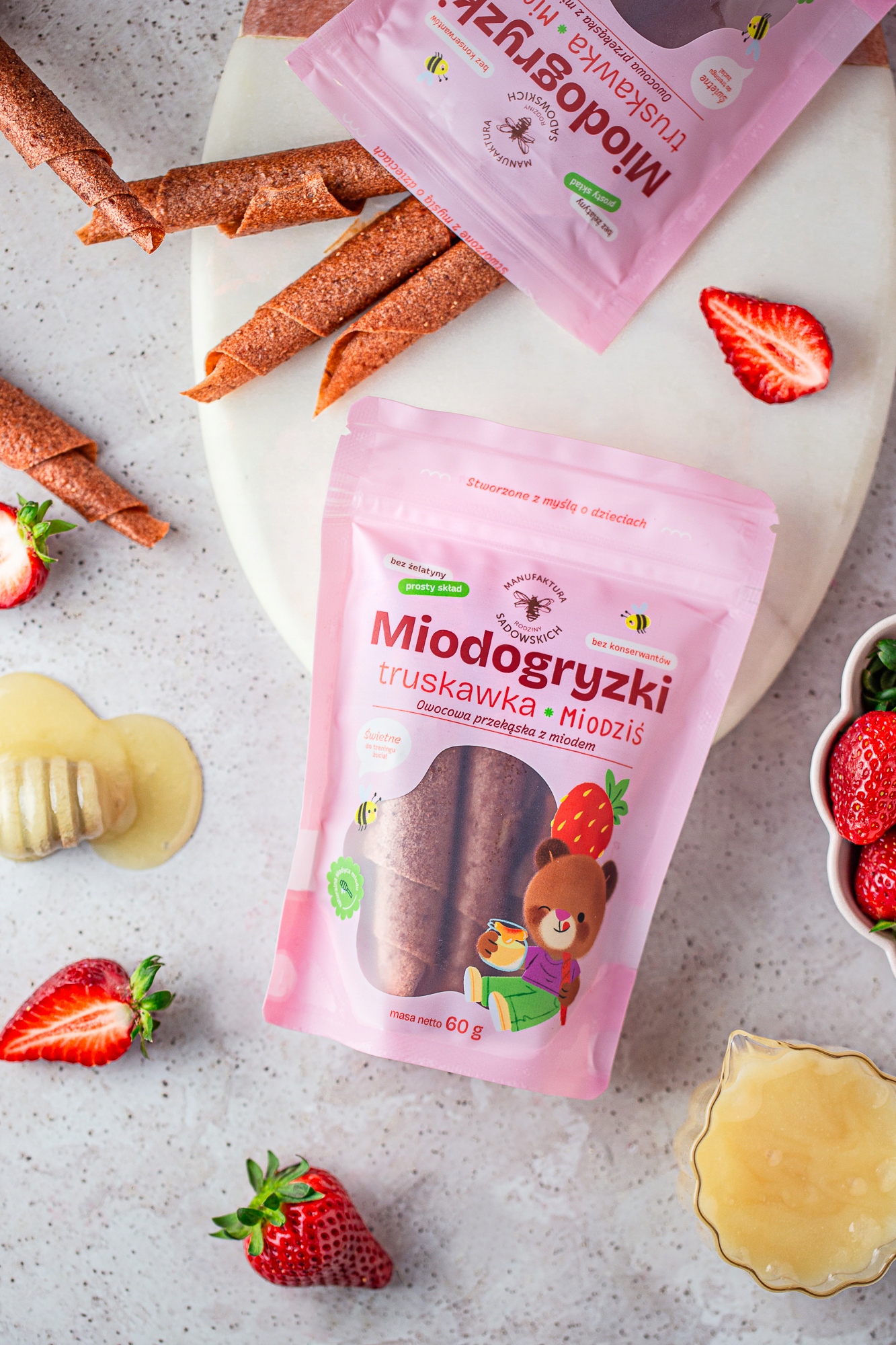 Miodobaris braškė 60g