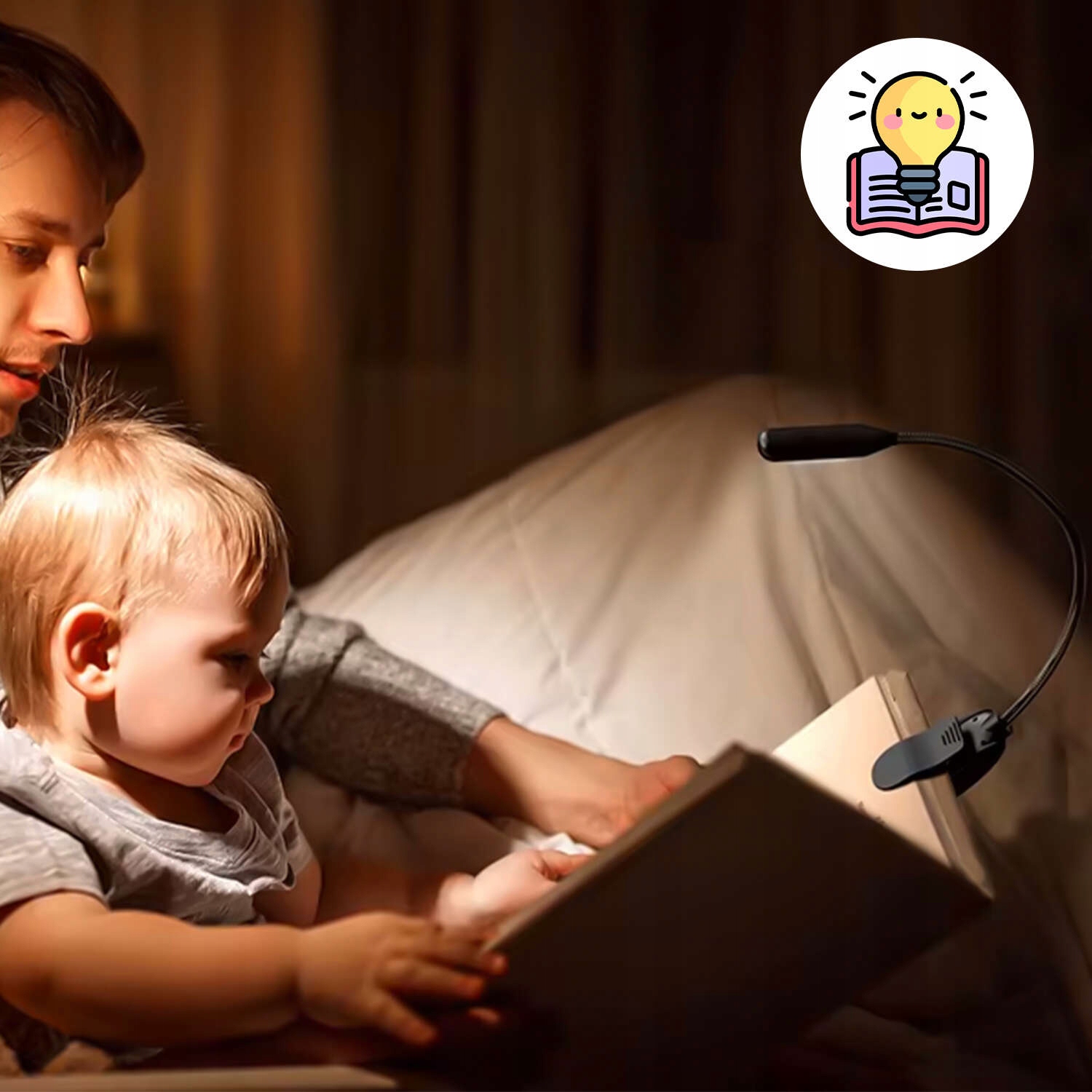 LED mokyklinio stalo lempa vaikams skaitymui, tvirtai reguliuojama segtuku