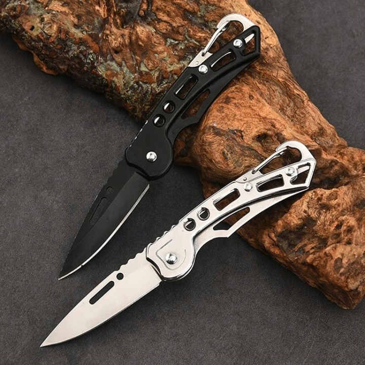 SURVIVAL POCKET KNIFE LENGVAS KEMPINGŲ GRYBAS, SULANKSTAMAS SU KARABINE