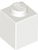 LEGO kaladėlė 1x1 balta balta 300501 3005 - 50 vnt.