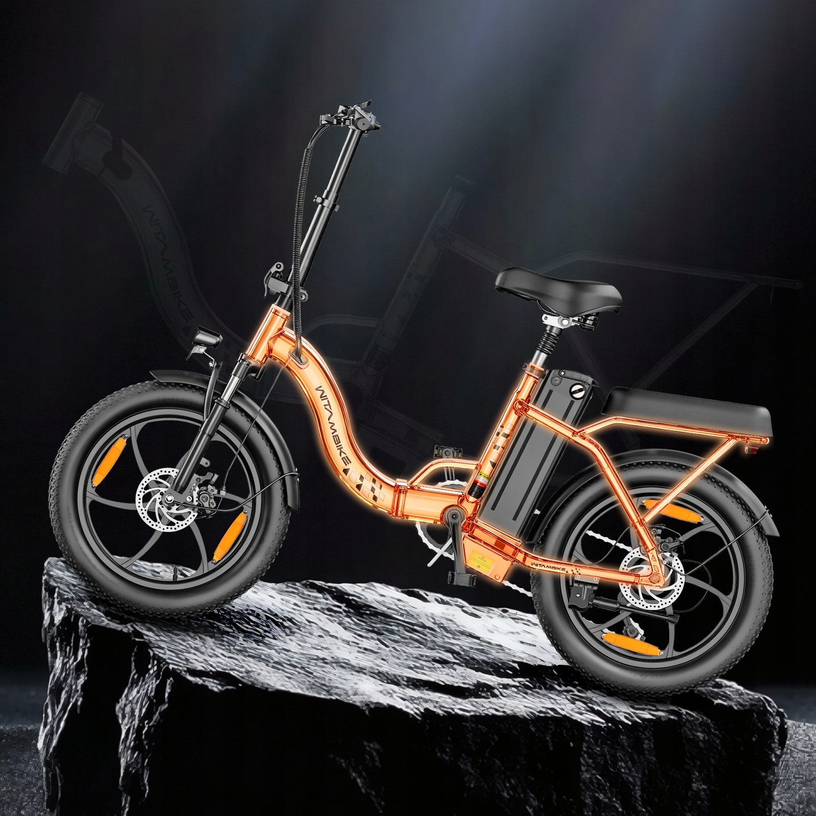 2026 m. sulankstomas elektrinis dviratis suaugusiems WITAMBIKE 250W 48V 768WH