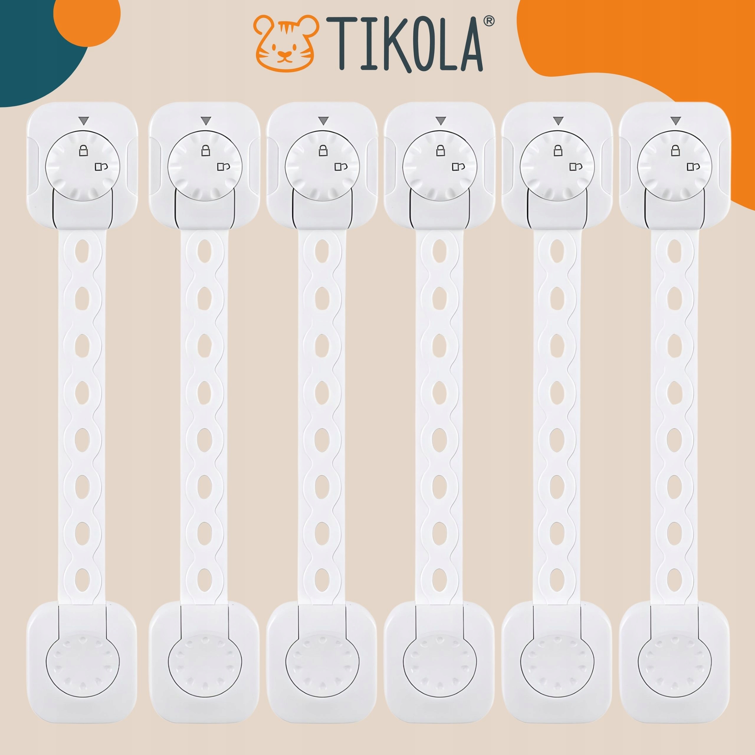 Tikola šaldytuvų ir stalčių saugos spynos 8 vnt.