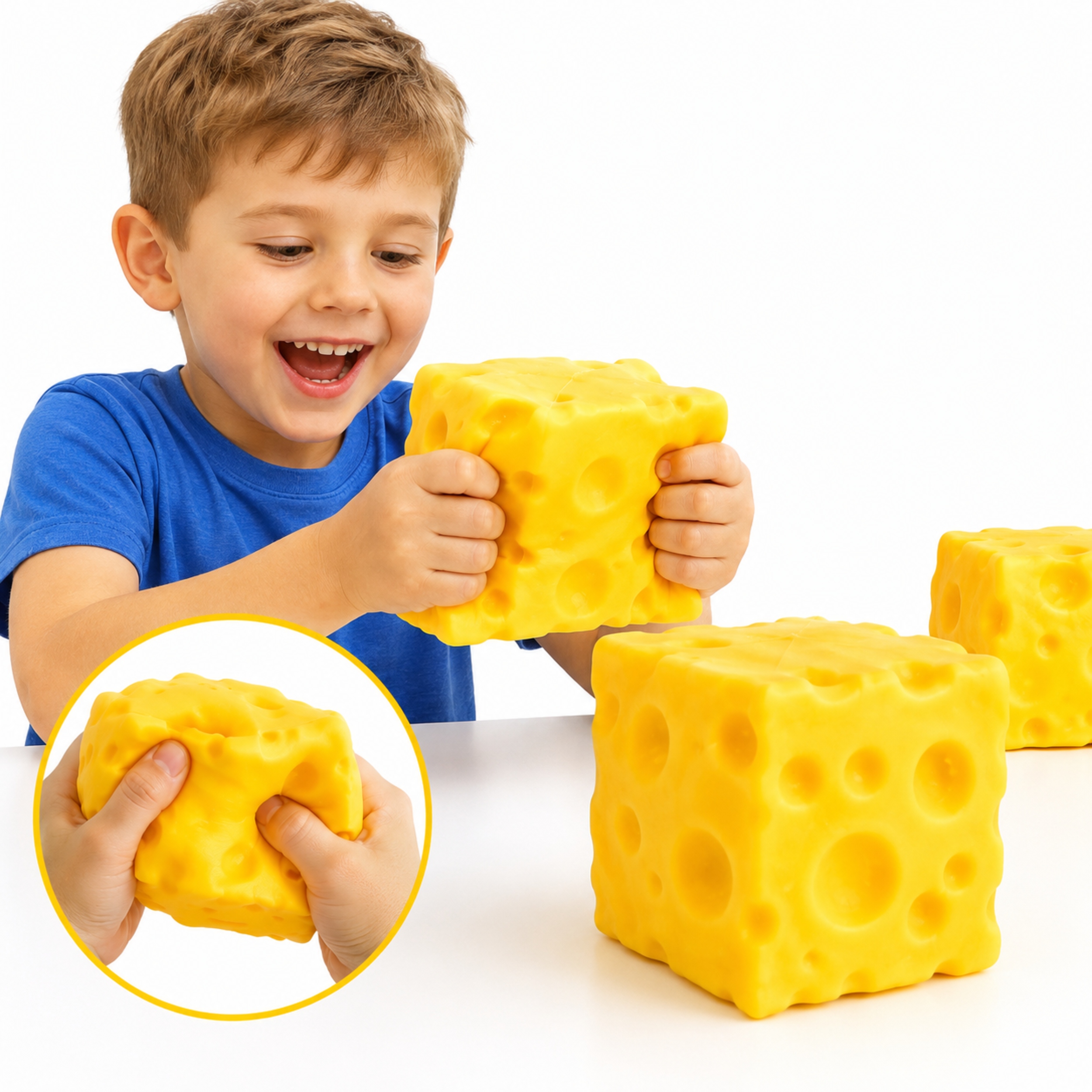 Drobiazgarnia XXL antistresinis sūrio gniotek squishy