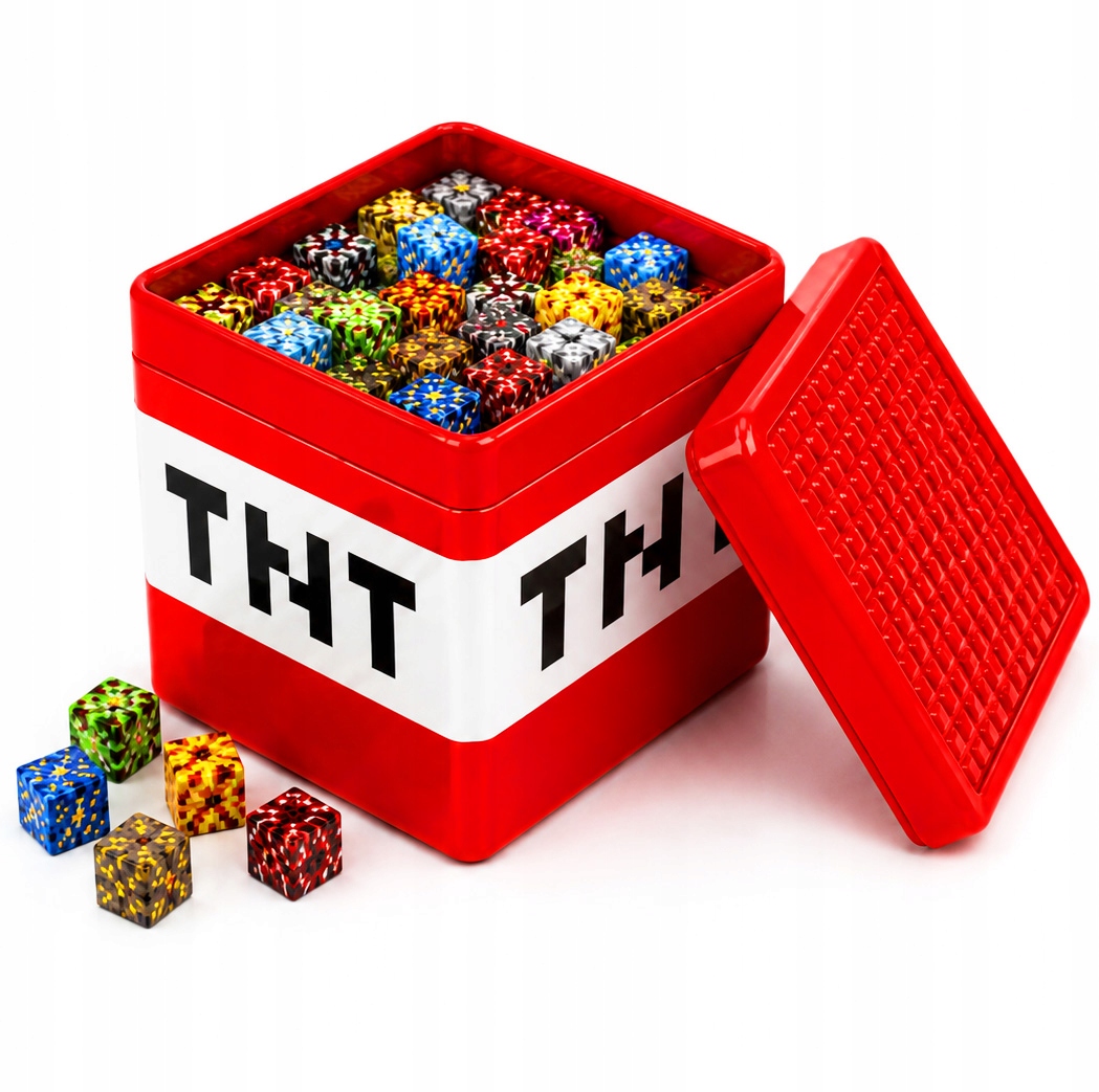 Pixele 3D magnetiniai blokeliai 180 vnt + FIGURINES Box blokelių rinkinys