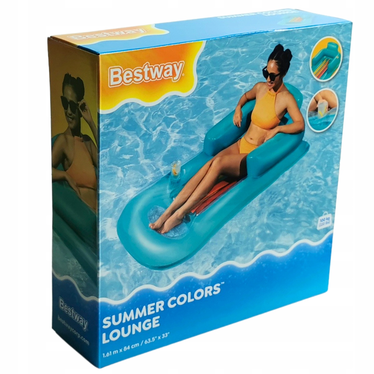 Bestway vandens fotelis 161 cm, turkis
