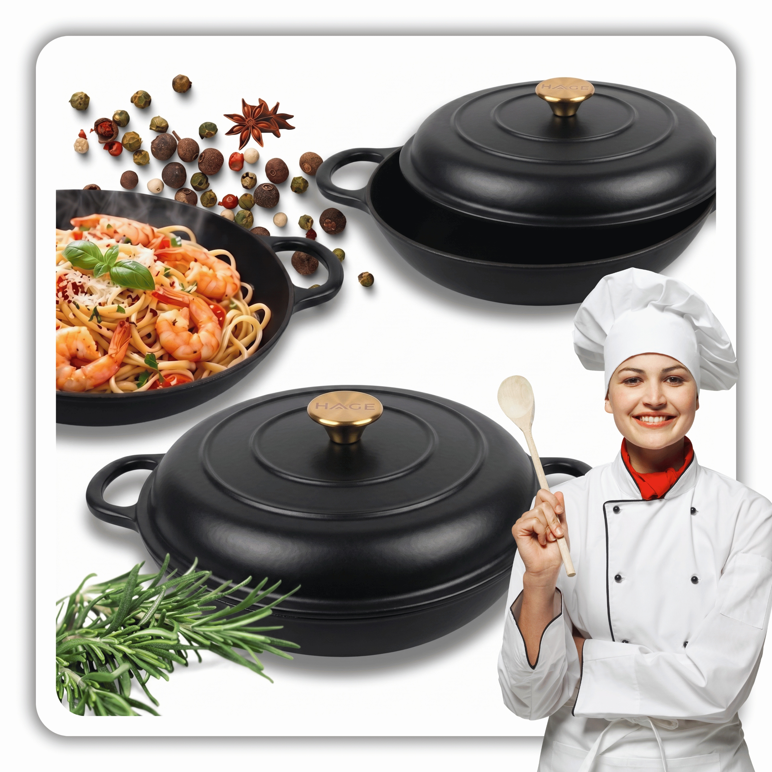 EMALINIS KETAUS PUODAS, ŽEMOJI INDUKCIJA, DUJINĖS, ORKALYSTĖ, KREPTUVE, Keptuvė