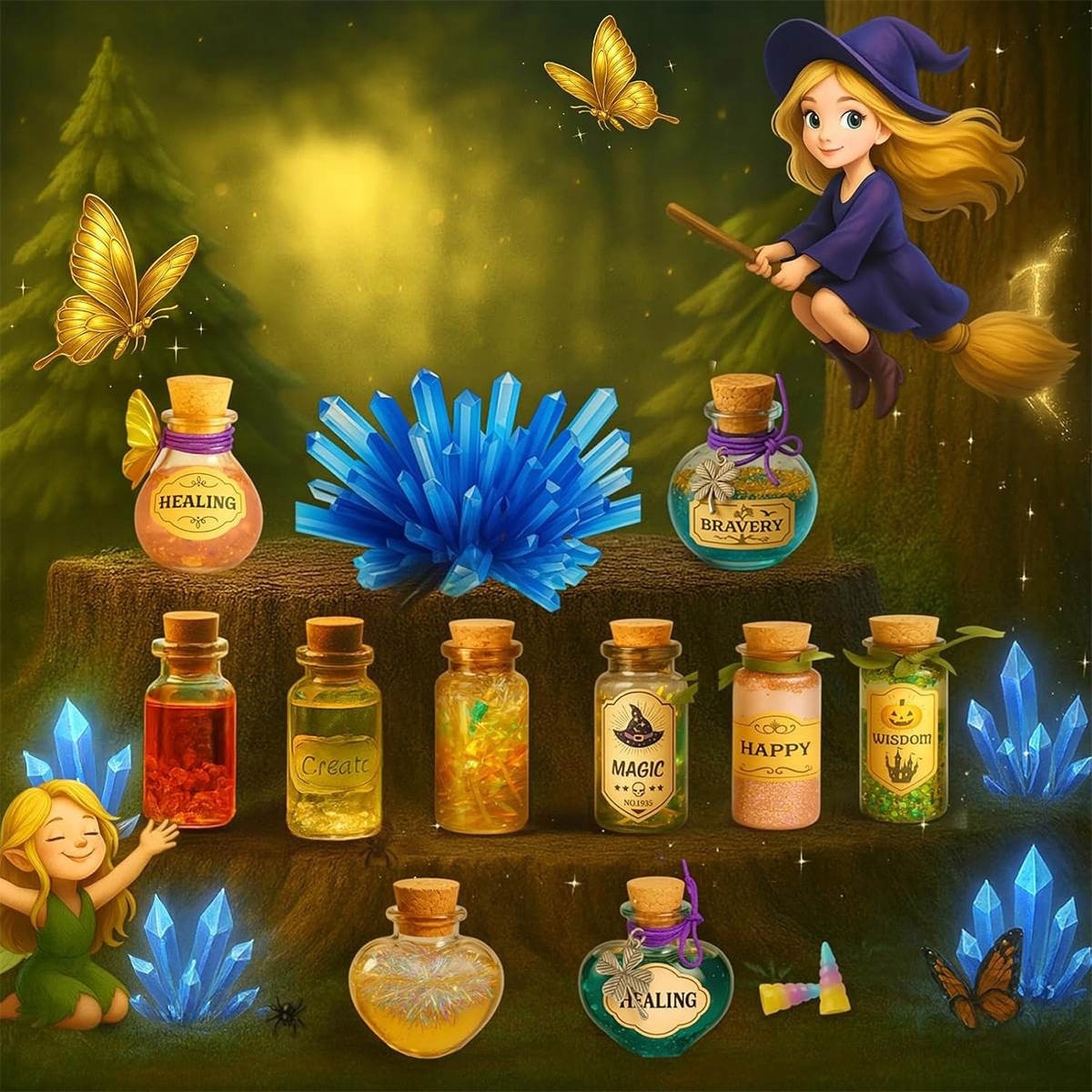 VEIKLIŲ POTIONS RINKINYS KŪRYBINĖ DOVANA VAIKAMS