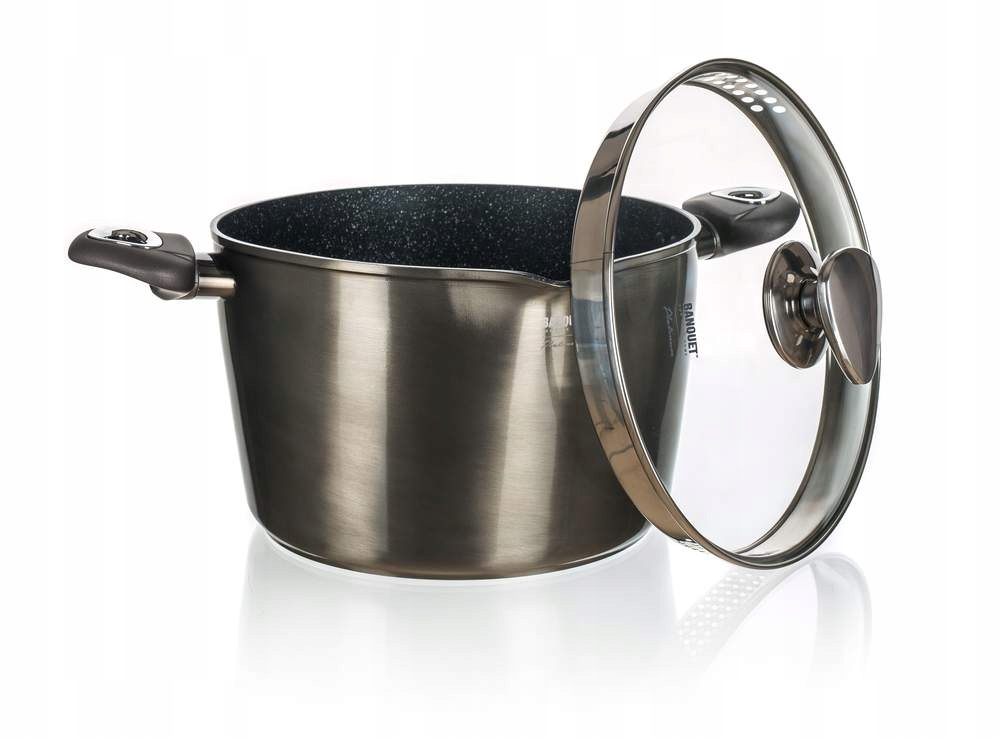 Puodas makaronams, bulvėms, vakarienei virti, METALINĖ PLATINA, 24cm, 6,2L