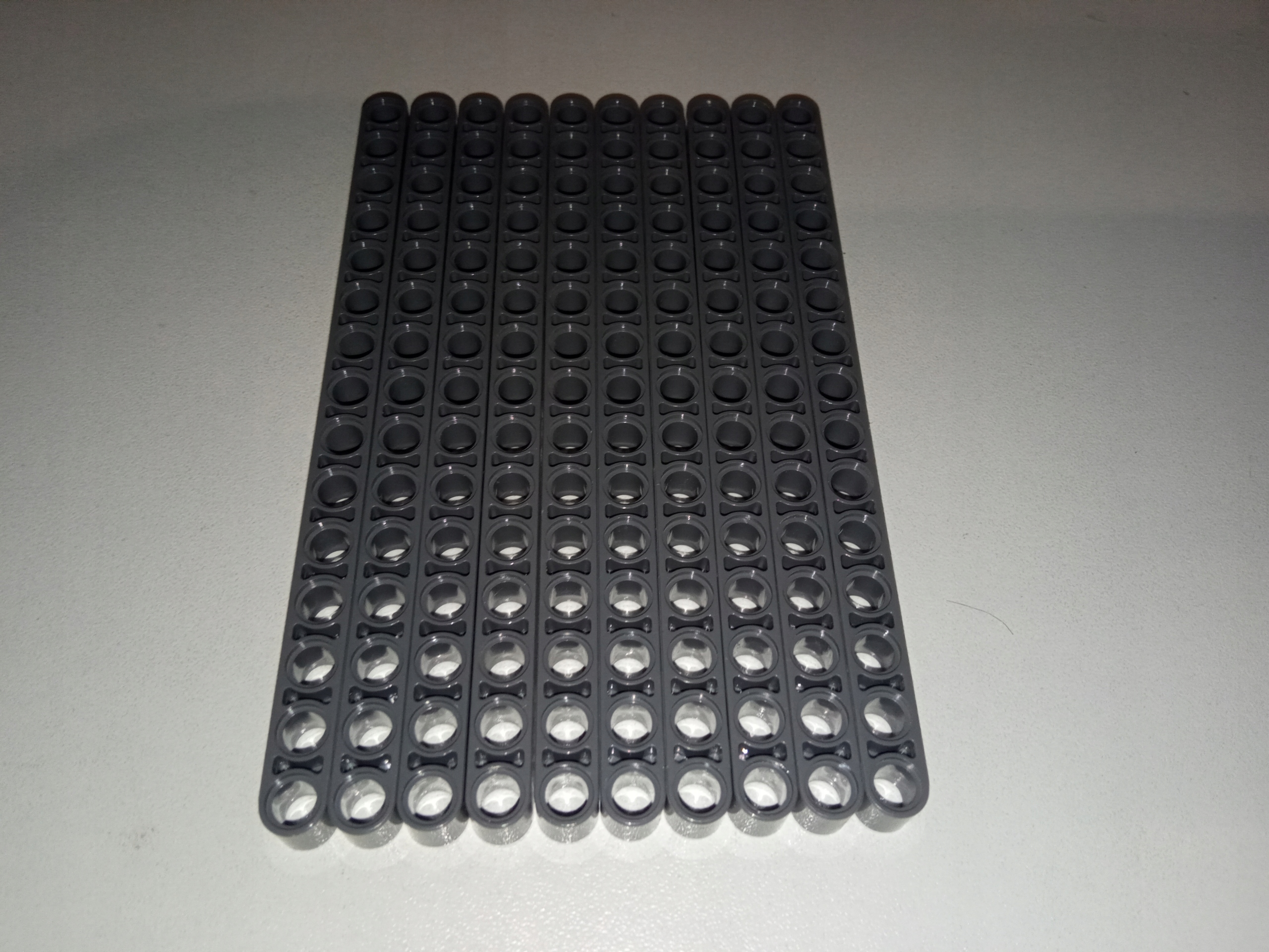 lego mix mix - technic 32278 sija 1x15 liftarm tamsiai pilka 10 vnt.