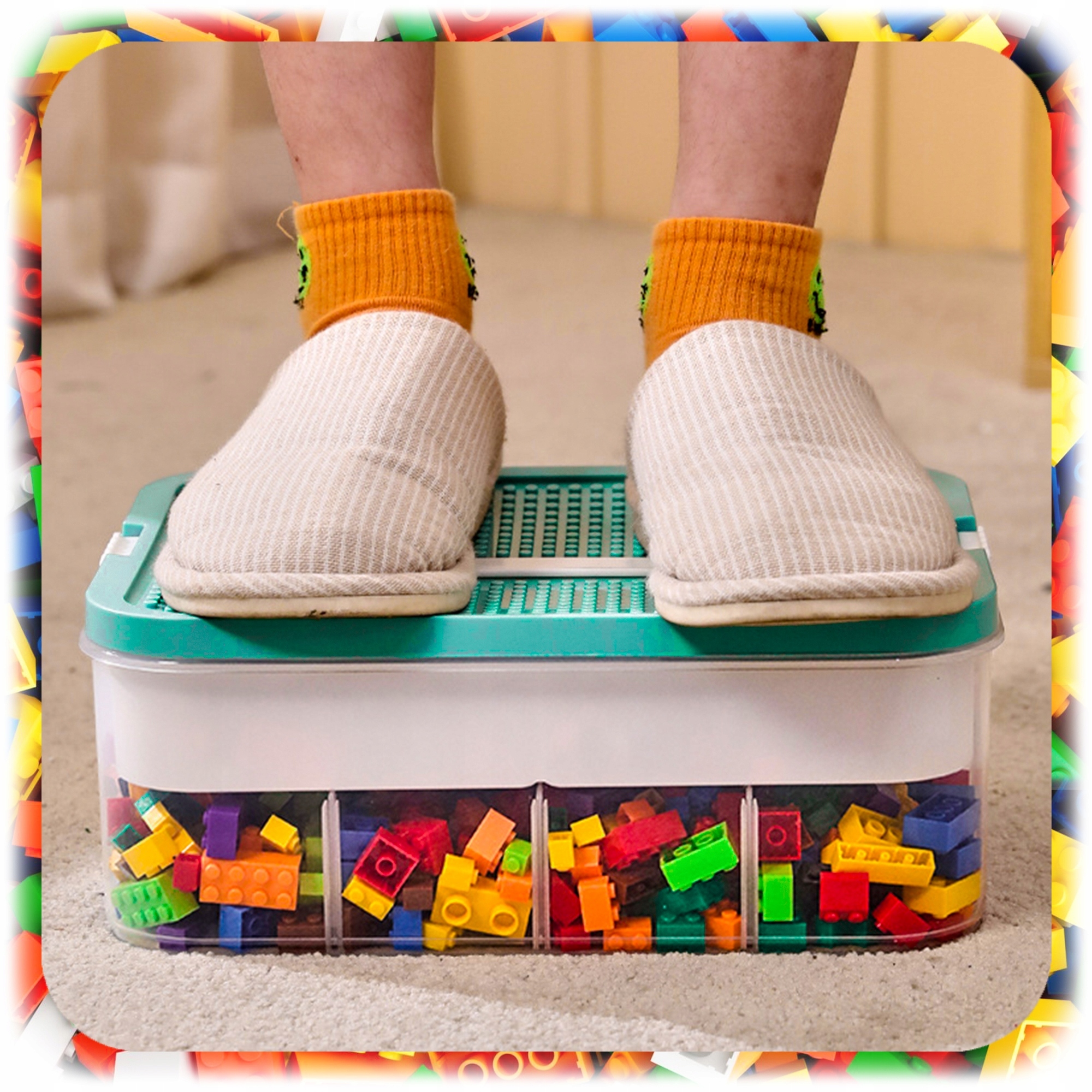 Pixel keturstakšnis Lego kaladėlių konteineris 24 l