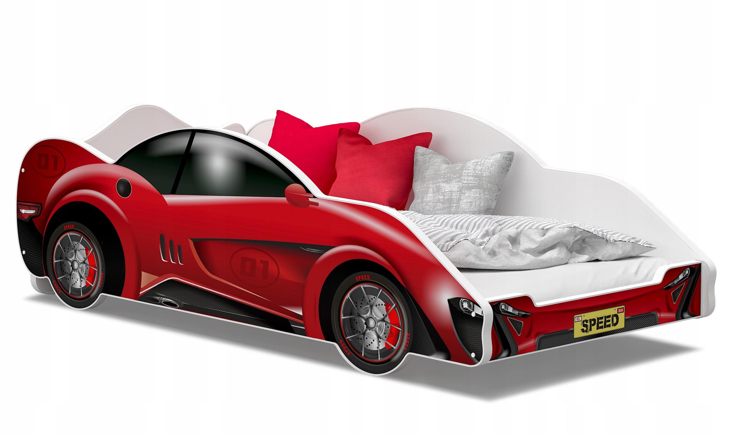 AJKmeble automobilio lova 180x90 su čiužiniu