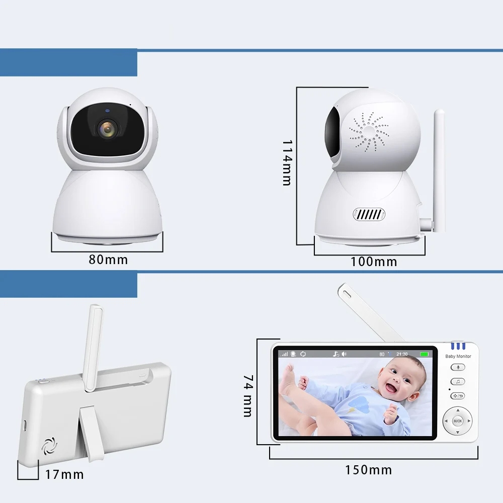 LandMed elektroninė niania su HD kamera žiūrėti nuotoliniu būdu