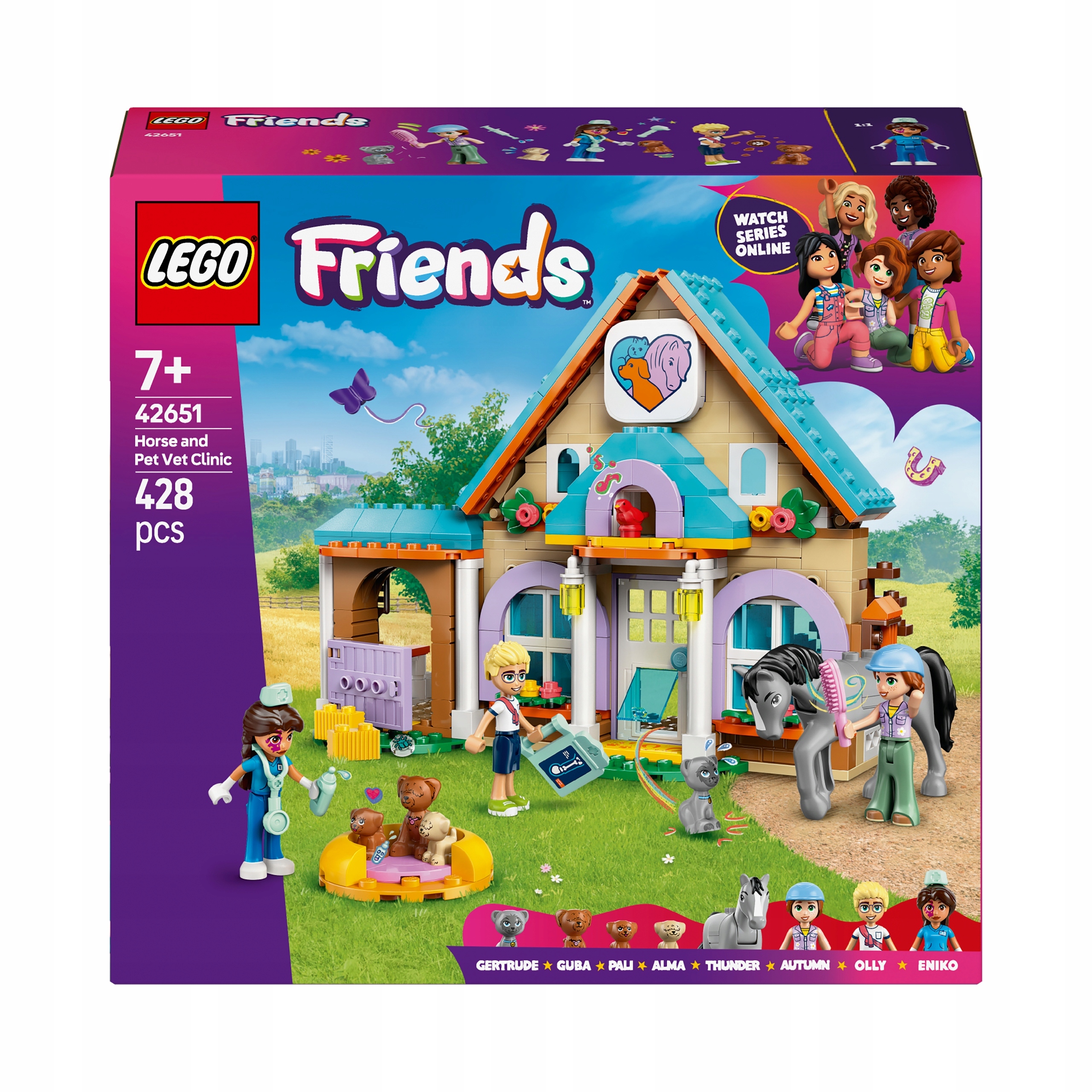 LEGO Friends 42651 žirgas ir gyvūnų klinika