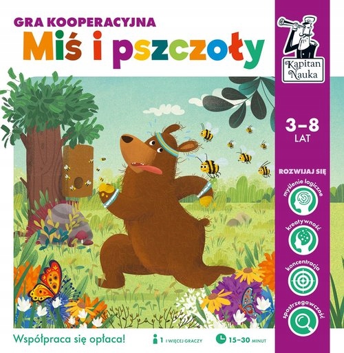 Kapitan Nauka meška ir bitės žaidimas 3-8 metai
