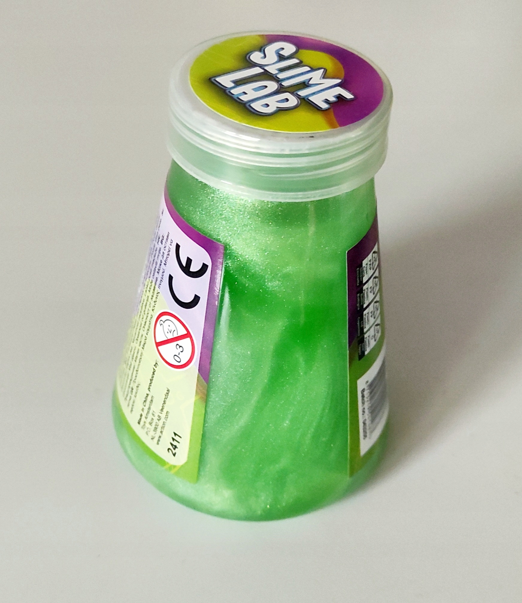 SENSORY MASS vaikams SLIME LAB blizgesys dėžutėje, 1 vnt, įvairių spalvų