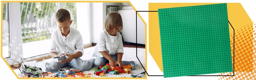 Pagrindo plokštė Konstrukciniai kaladėlės 32x32 žalia atitinka kitus vaikams