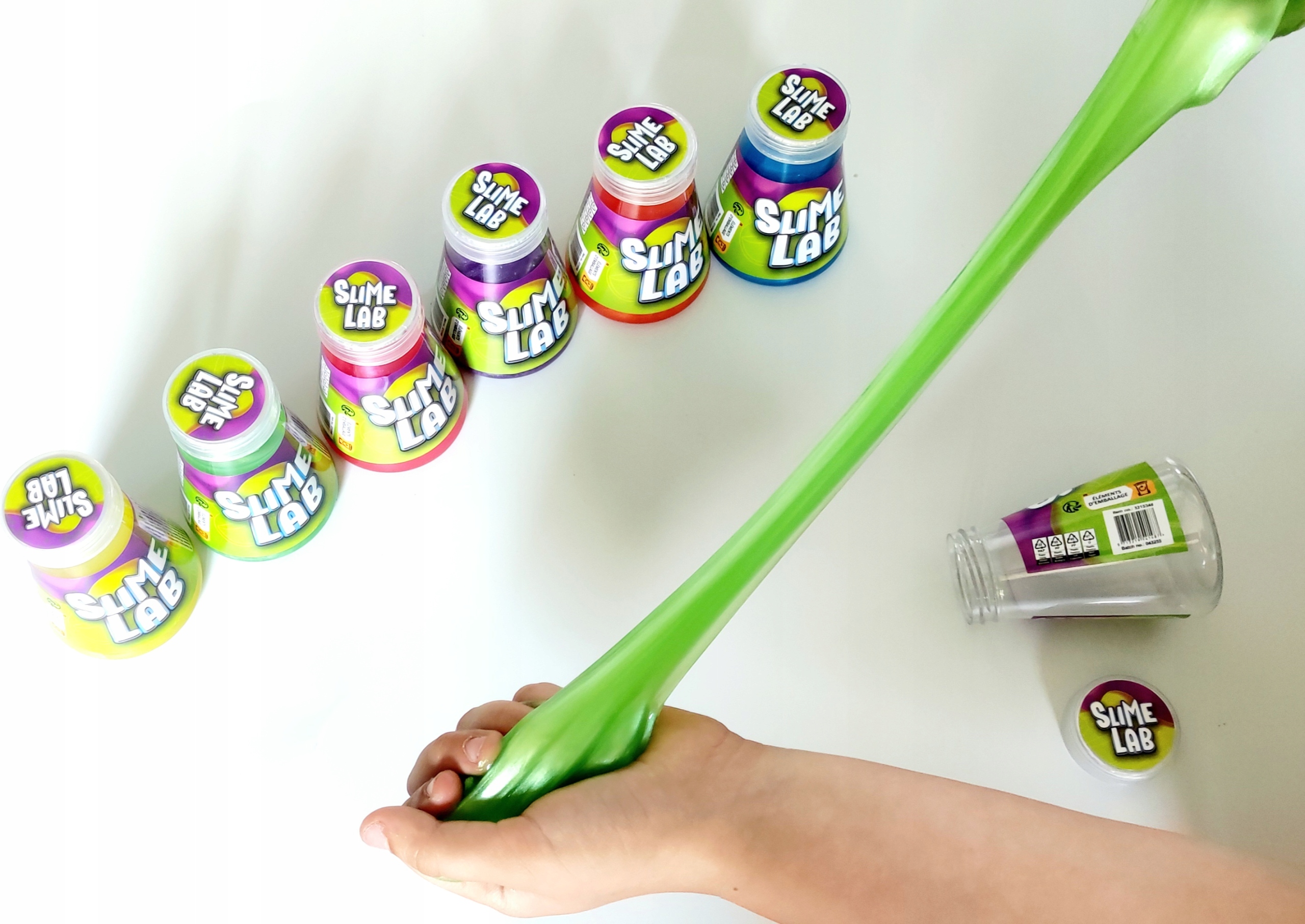 SENSORY MASS vaikams SLIME LAB blizgesys dėžutėje, 1 vnt, įvairių spalvų