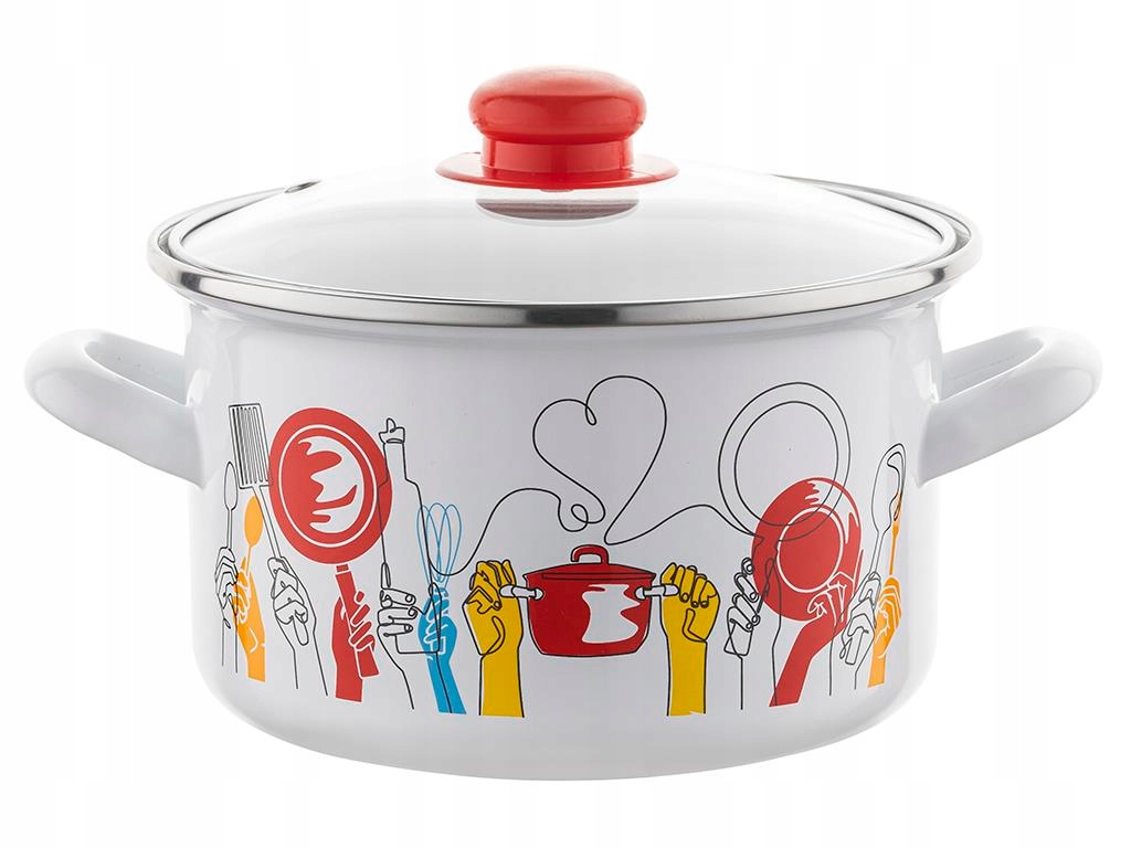 Emaliuotas puodas PEPITO ENAMEL PLESZEW 22 CM 4,7L