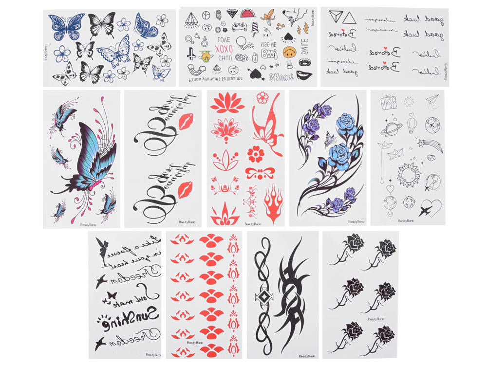 DIDELIS TATUiruočių rinkinys Glitter TATTOOS plaunamas VAIKAMS blizgučių studijai