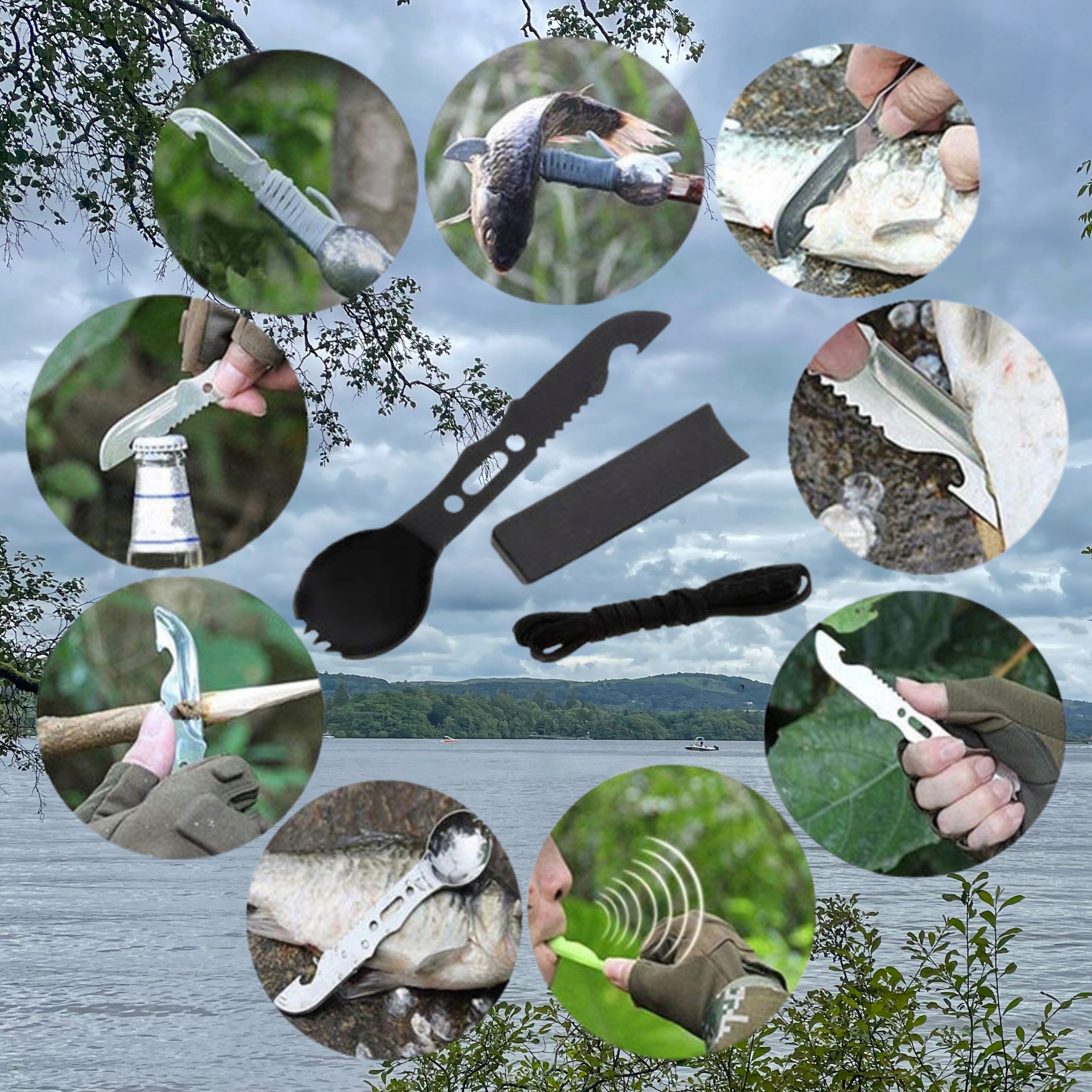 KARINIO IŠGYVENIMO RINKINYS SURVIVAL ESSENTIALS 13 IN 1 MONTESSA