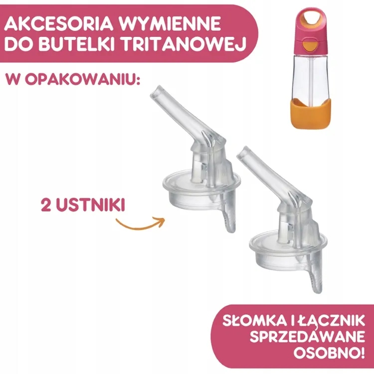B.Box Tritano butelio antgaliai ir šiaudeliai 2vnt